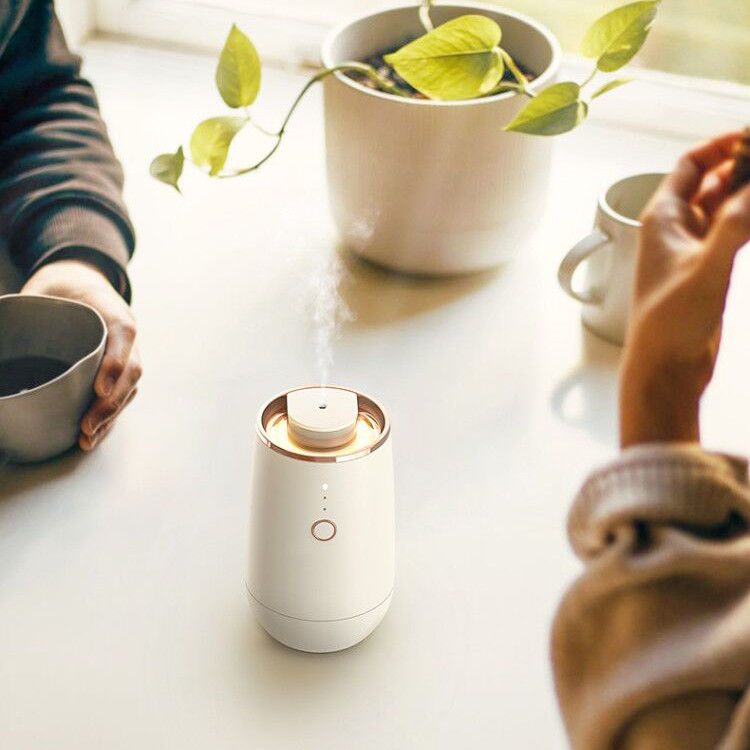 Luxury Aromatherapy Oil Diffuser LED Light Waterless Portable Nebulizing Diffuser